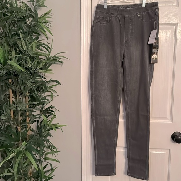 DG2 Diane Gilman gray jeggings NWT L - Picture 1 of 12